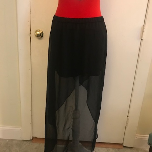 Express Open Front Skirt with Revealing Mini - Picture 2 of 4